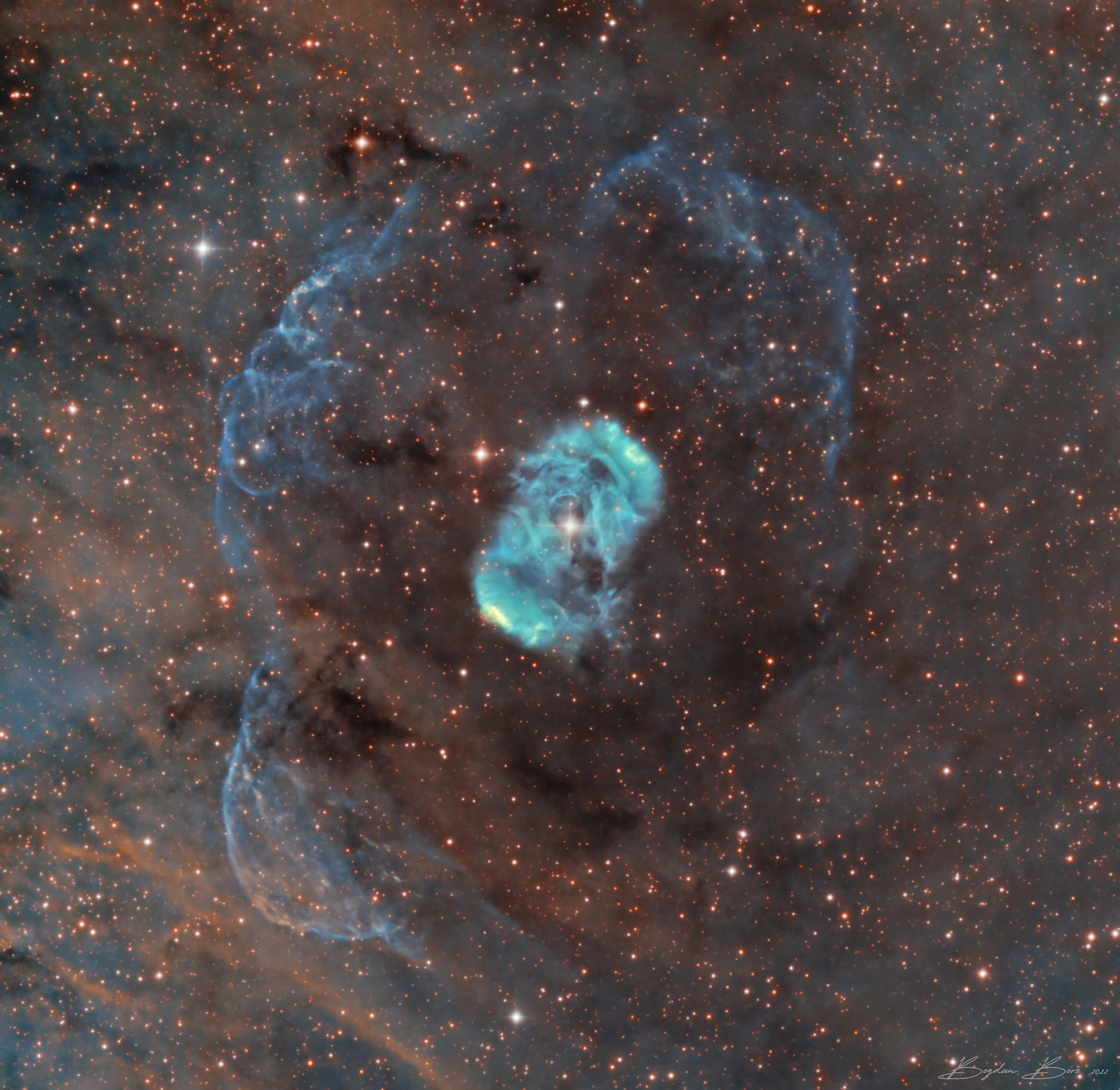 NGC 2467 The Skull and Crossbones Nebula | Telescope Live